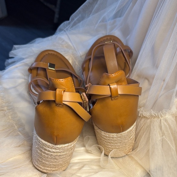 Franco Sarto Brown Strappy Sandals - Picture 3 of 6